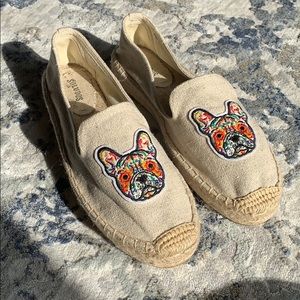 Adorable Women’s Soludos Espadrille Bulldog Sz 9.5